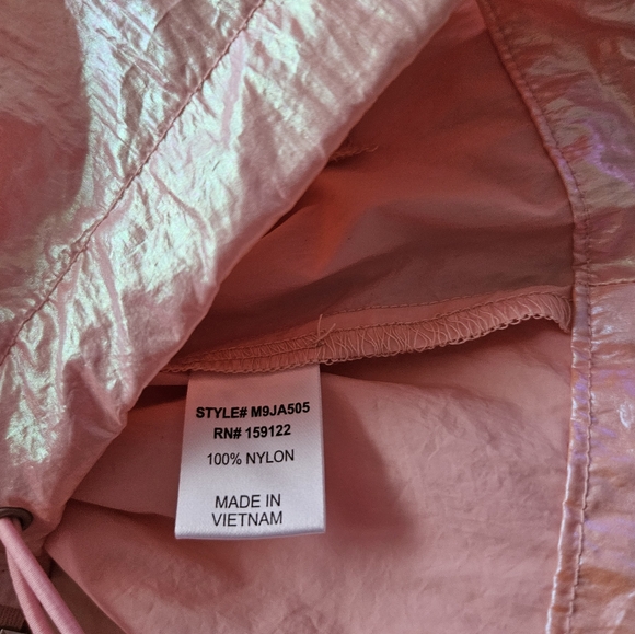 NWT Fashion Nova Windbreaker Candy Coated  Iridescent Lightweight Jacket - Picture 7 of 9
